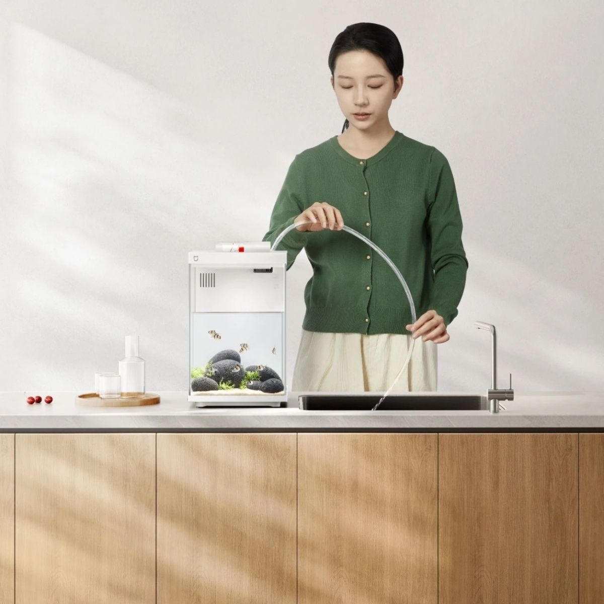 Mijia Smart Desktop Aquarium 1 - đánh giá và giá Xiaomi Aquarium Fish Tank