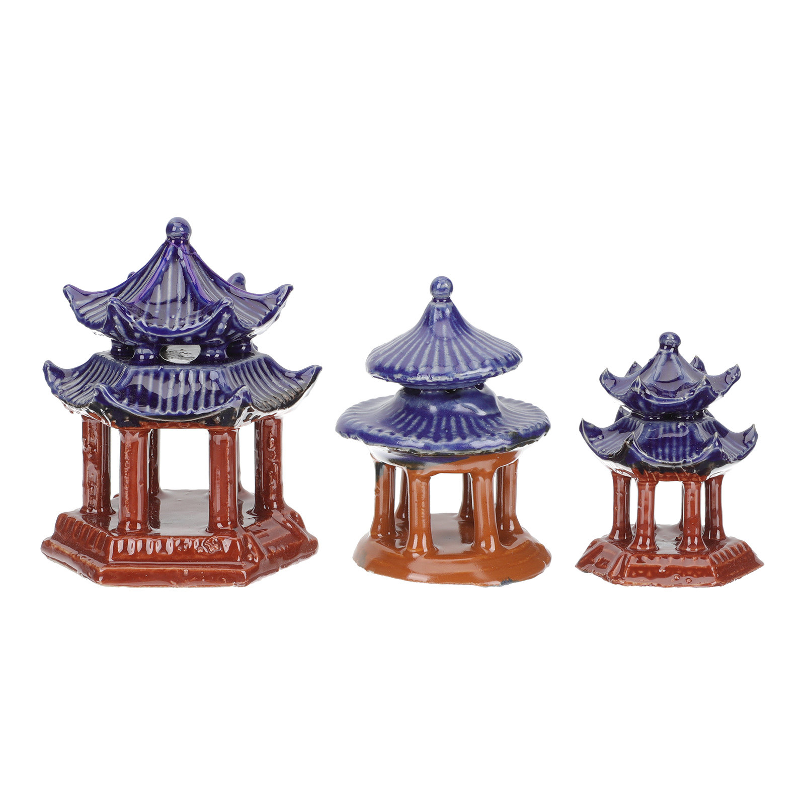 3Pcs Ceramic Pavilion Miniatur - đánh giá và giá Aquarium Decor