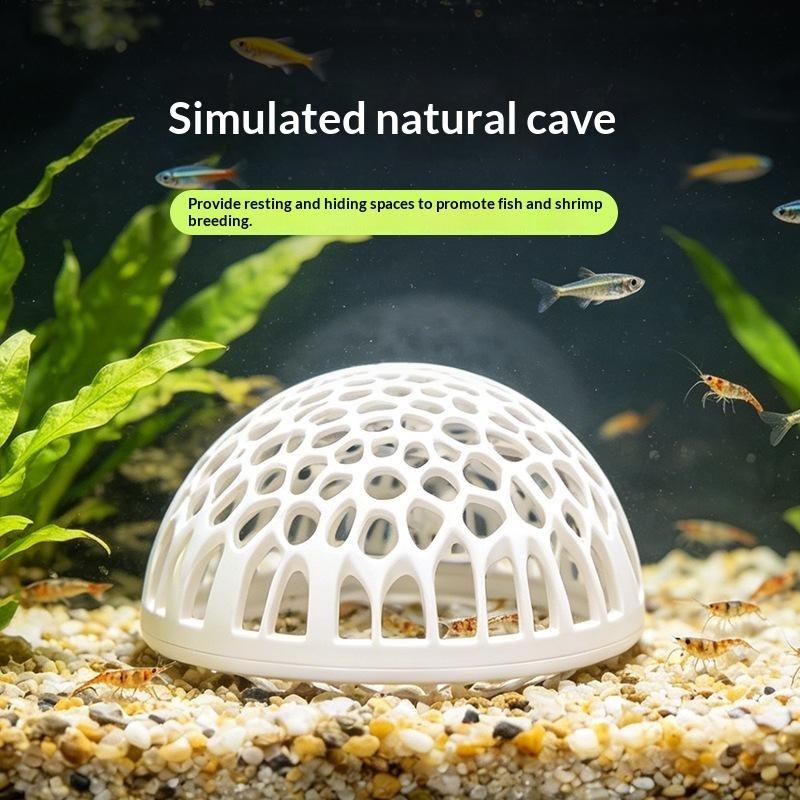 New Aquarium shrimp house Cave - đánh giá và giá Aquarium Fish Betta