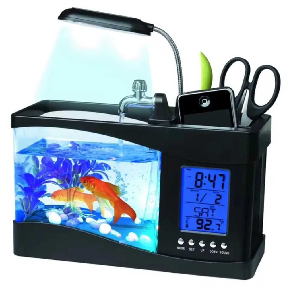 Aquarium Mini Fish Tank with W - đánh giá và giá Aquarium Light