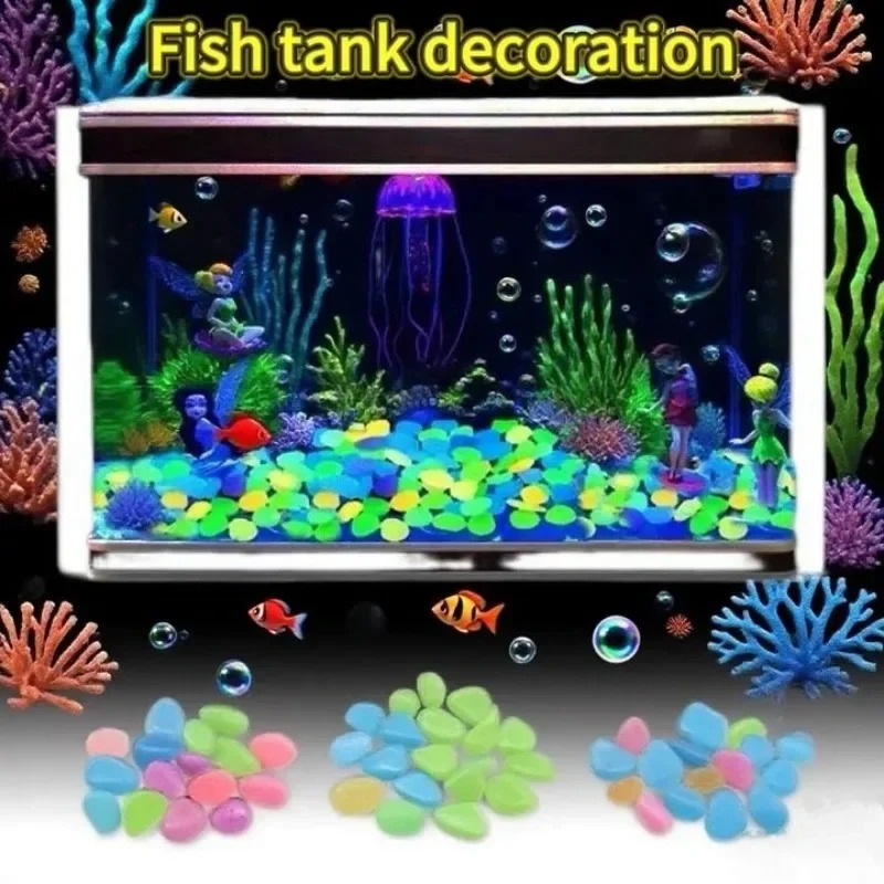 100-1000PCS Luminous Stone Gar - đánh giá và giá Fish Aquarium Home